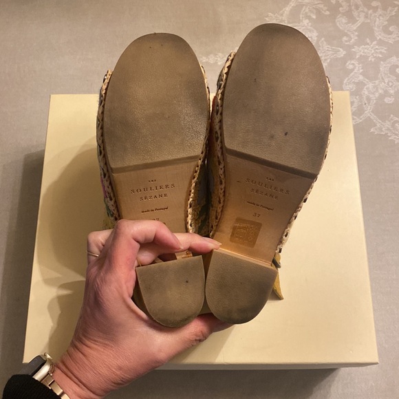 Sezane Multicolor Embroidered Platform Sandals - Picture 6 of 6